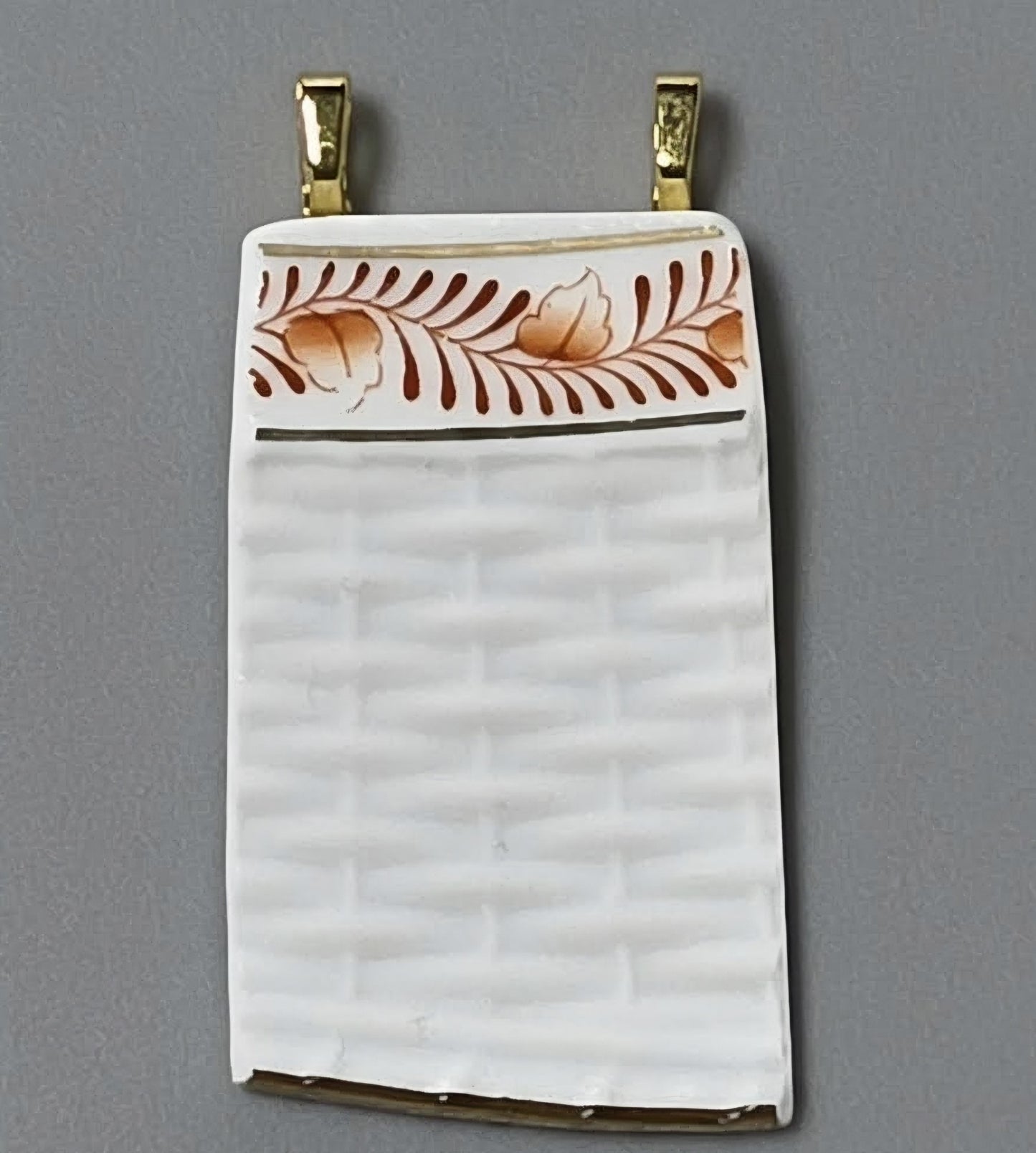 Ornamentic pattern pendant - upcycled