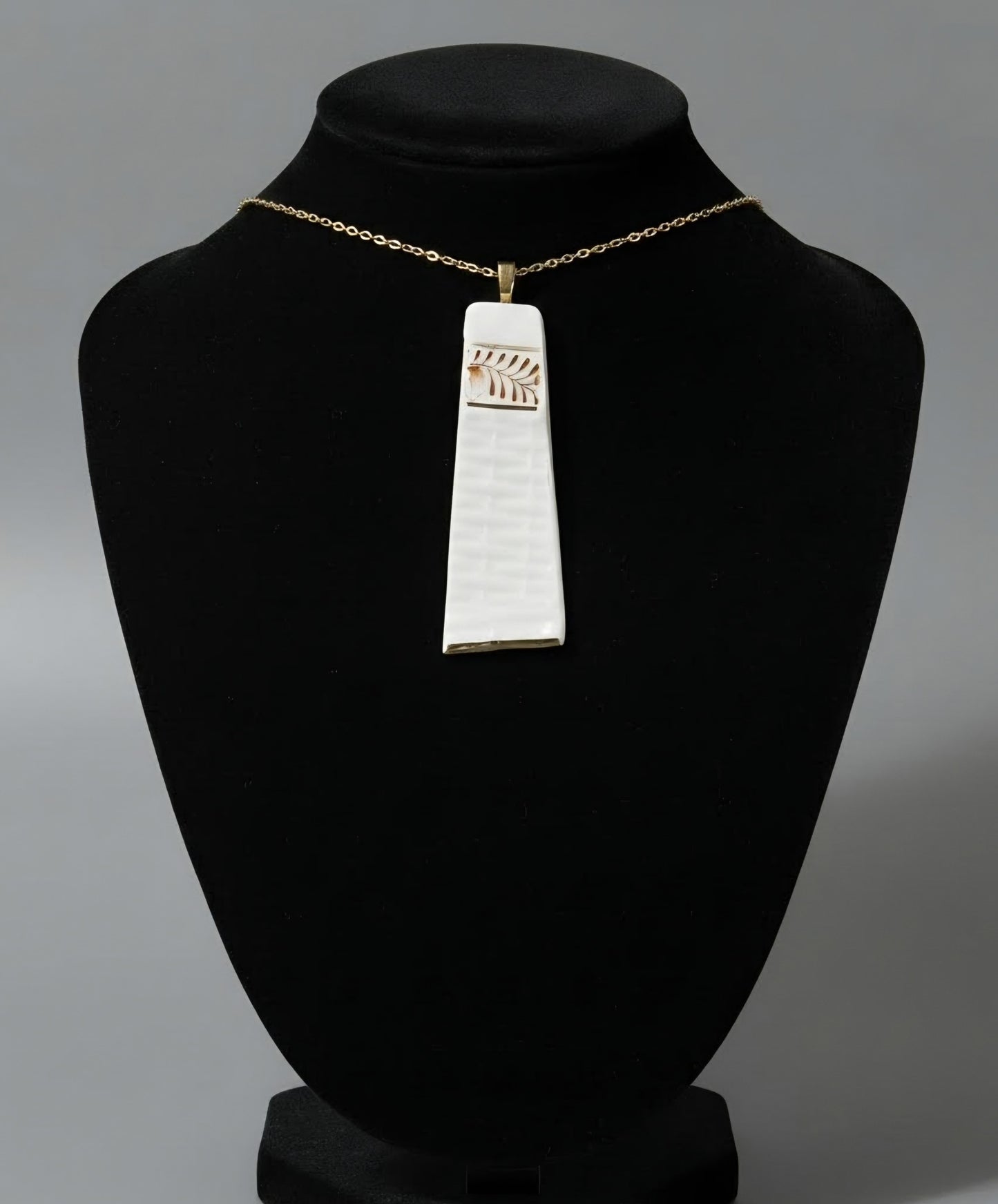 Ornamentic pattern pendant - upcycled