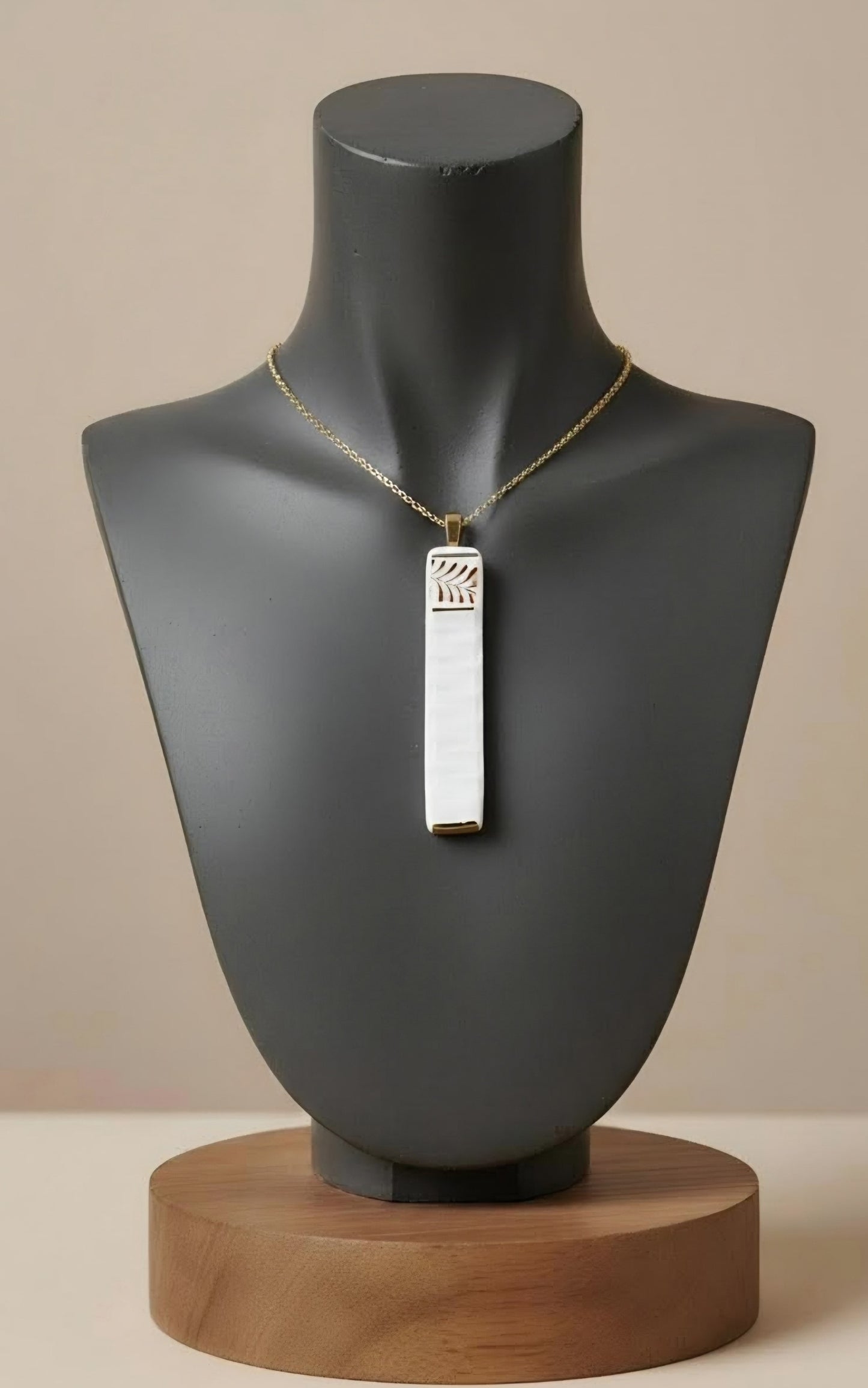 Ornamentic pattern pendant - upcycled