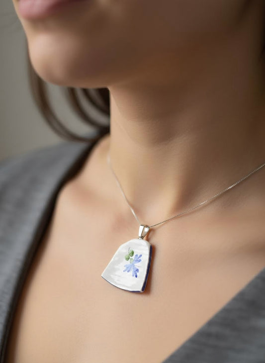 Blue Floral pendant