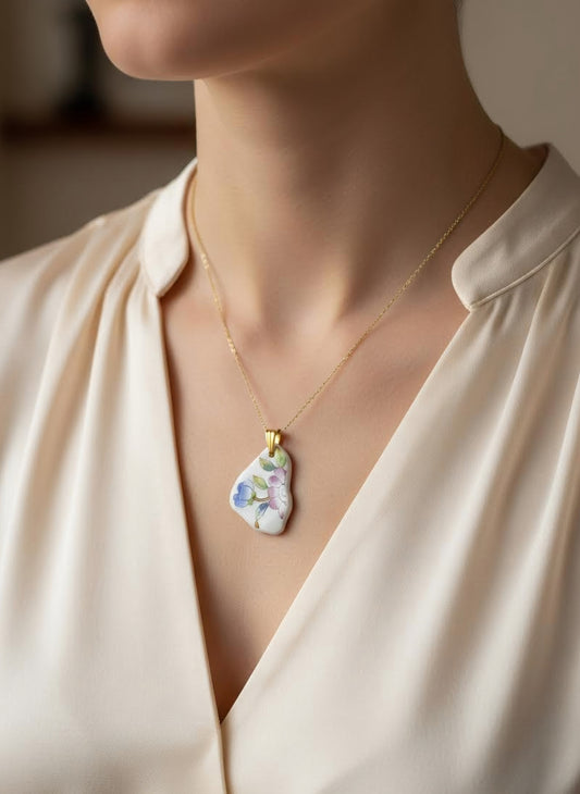Multi-colored Floral Pattern Pendant
