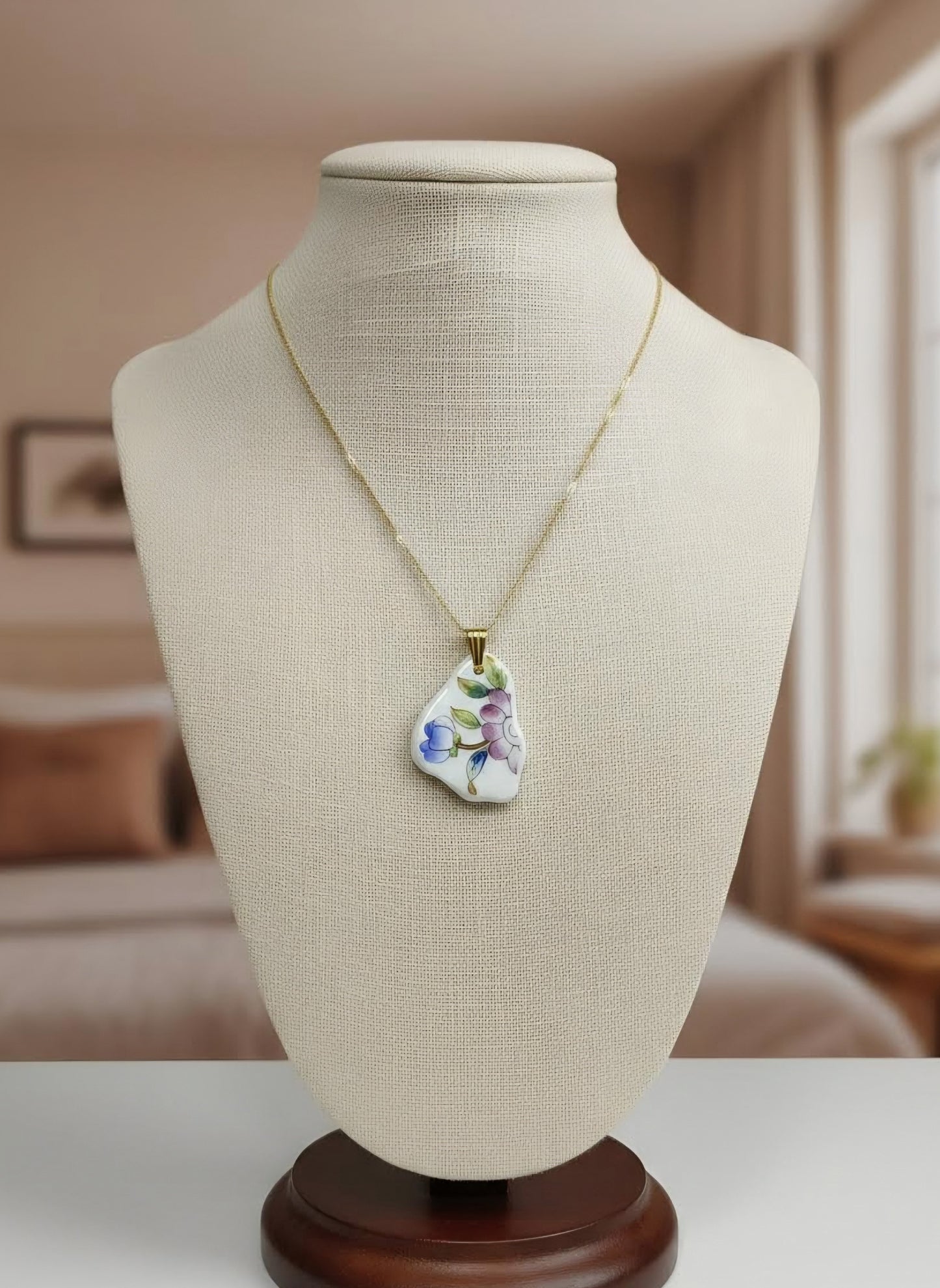 Multi-colored Floral Pattern Pendant