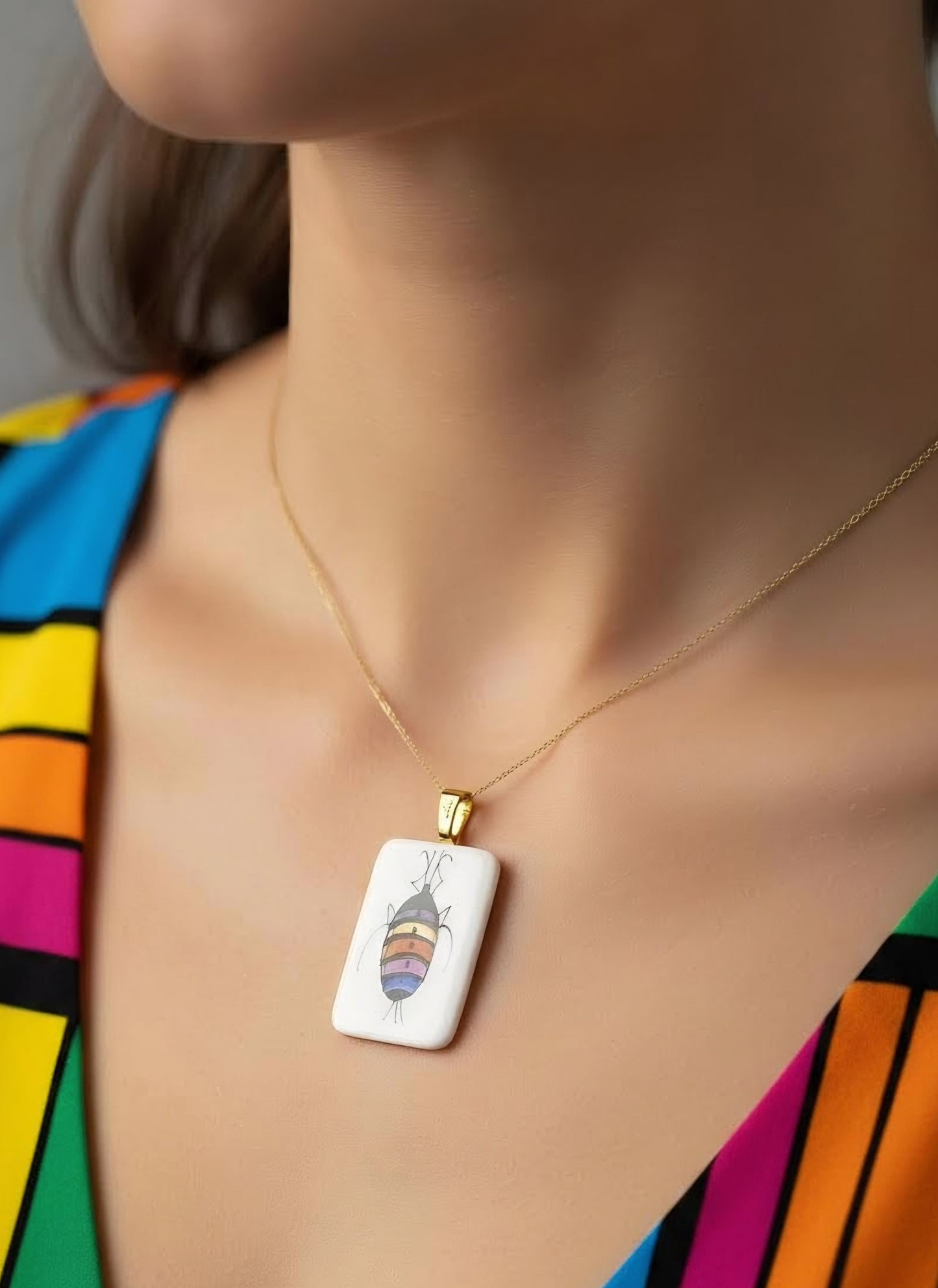 Multi-color BUG Pattern Pendant