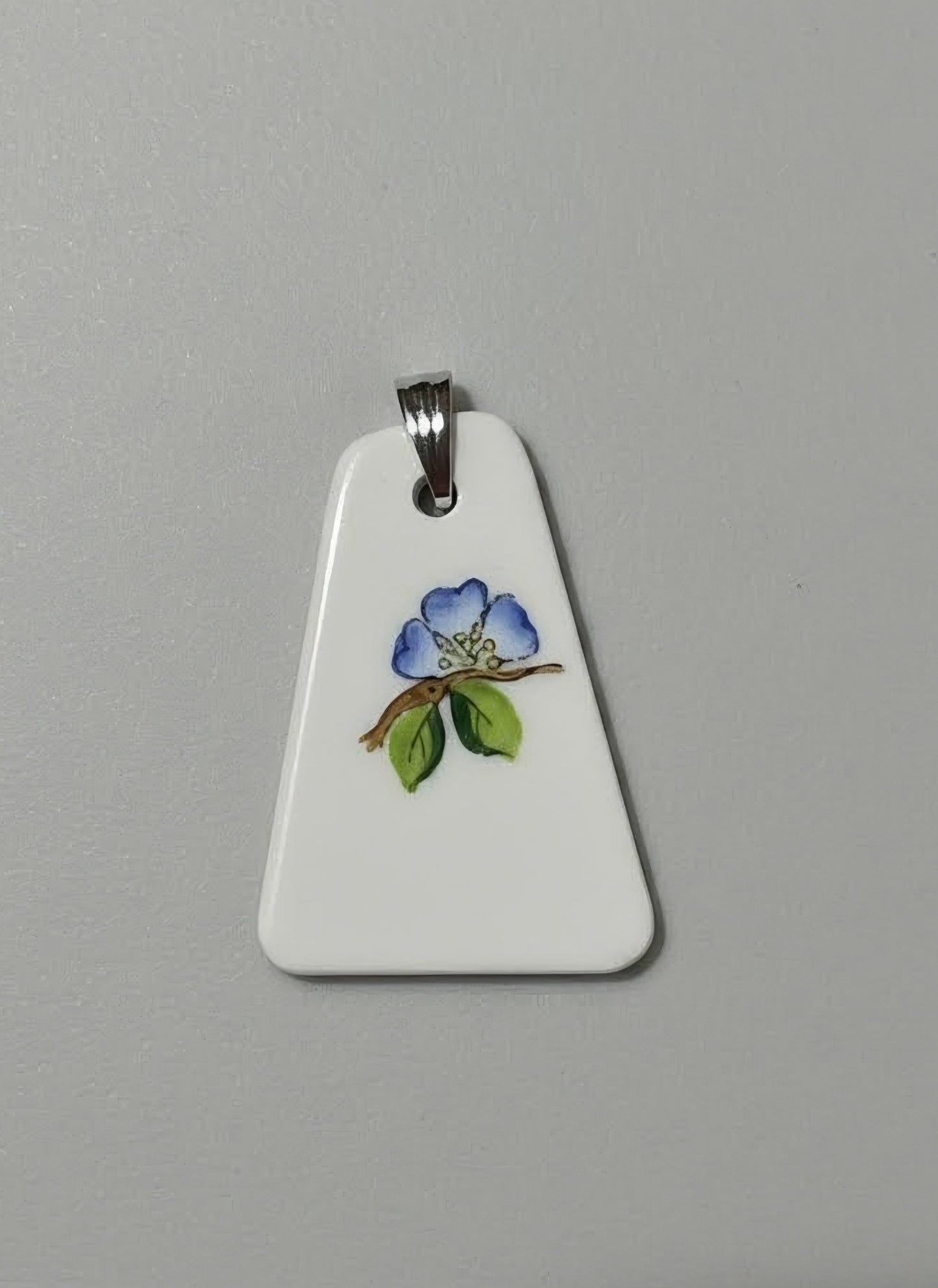 Blue Pansy Floral pattern pendant
