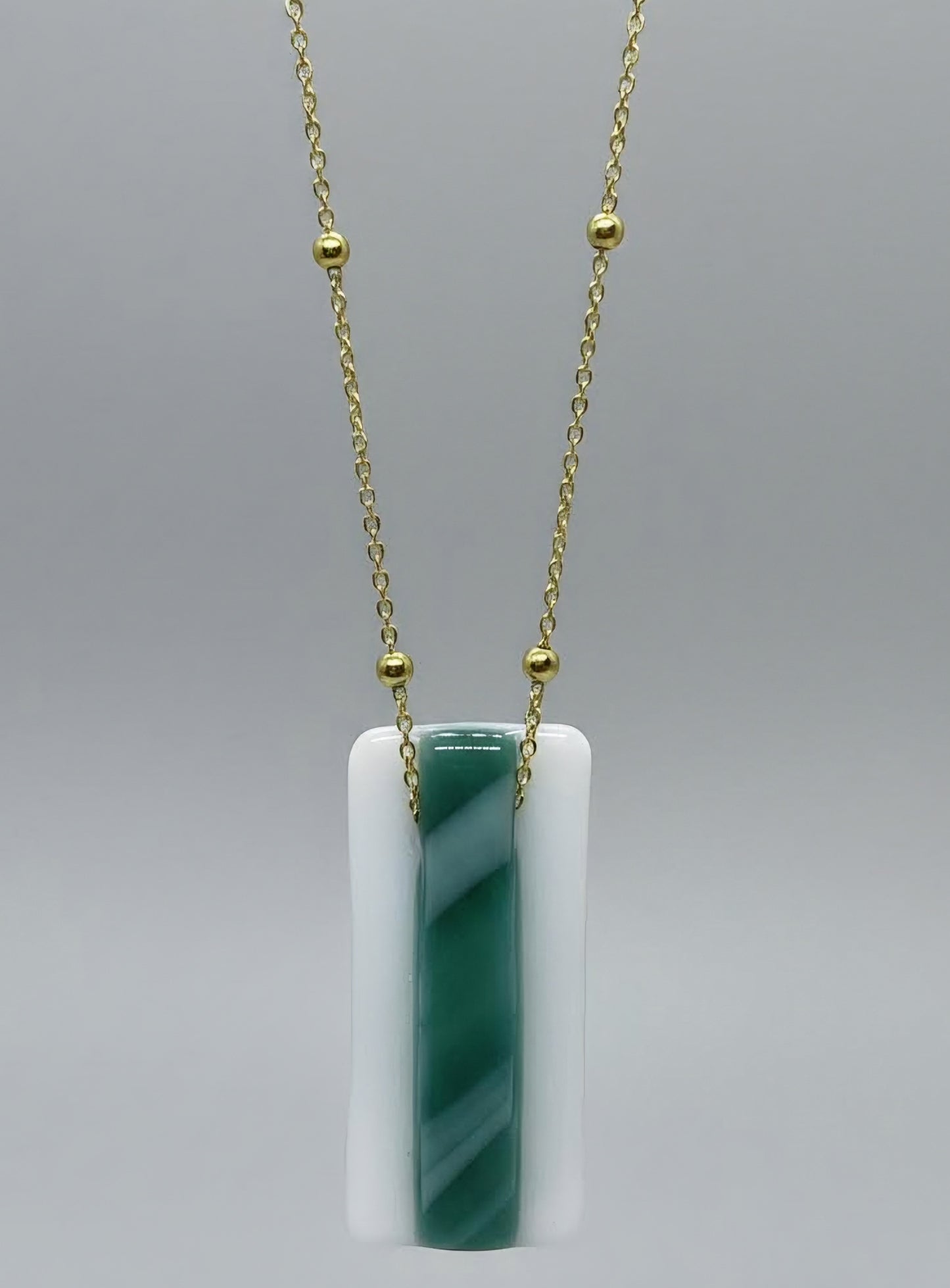 Minimalist fused glass pendant