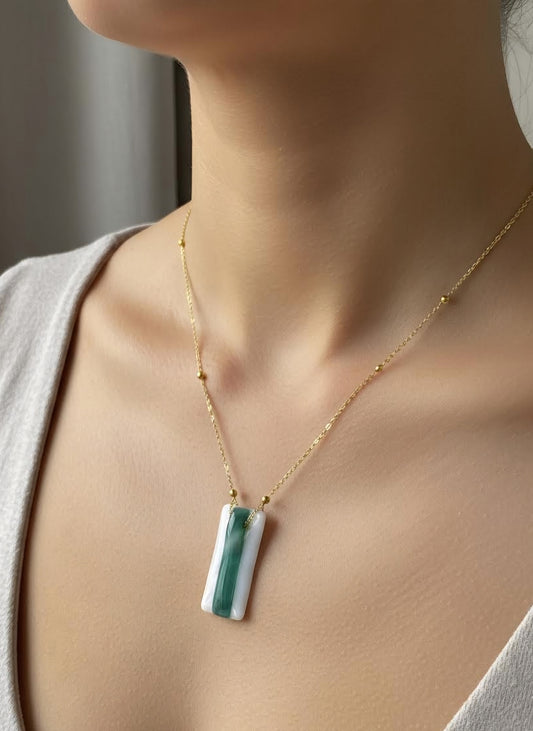 Minimalist fused glass pendant