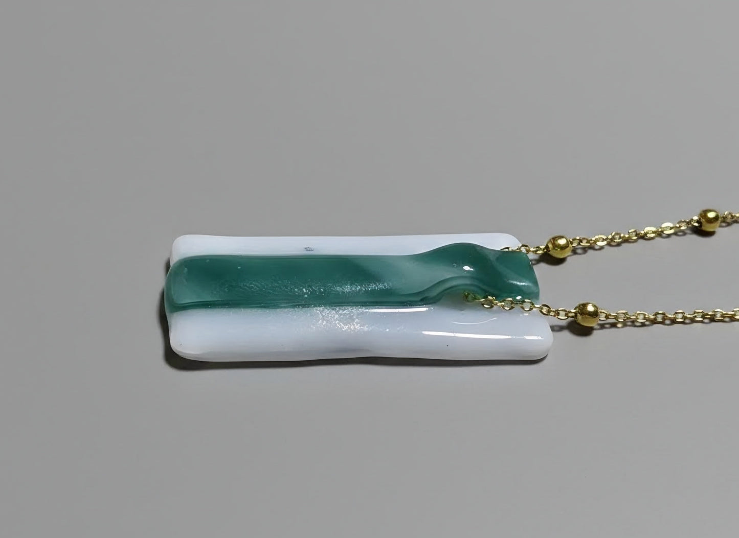 Minimalist fused glass pendant