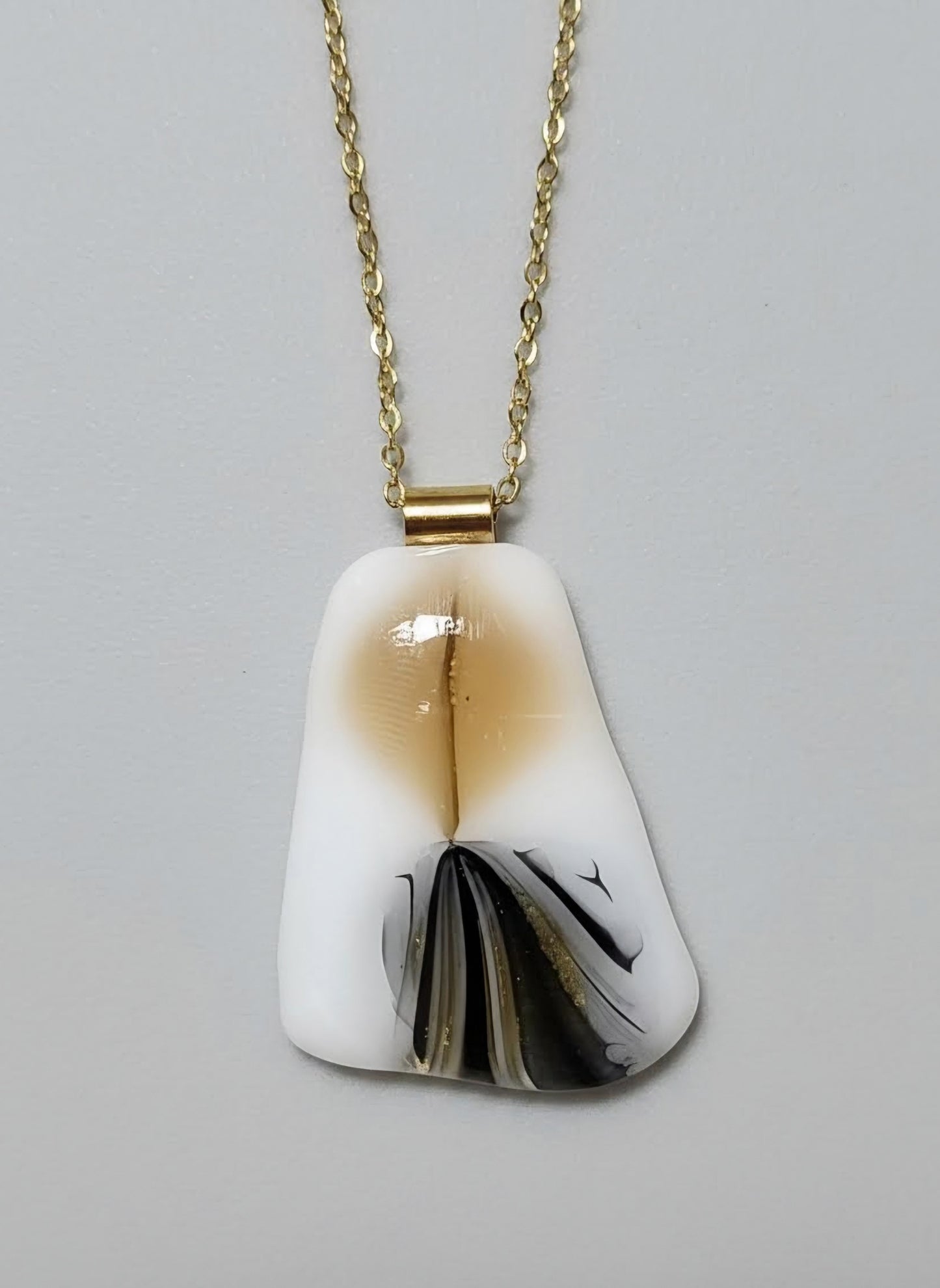 "Shadows" fused glass pendant