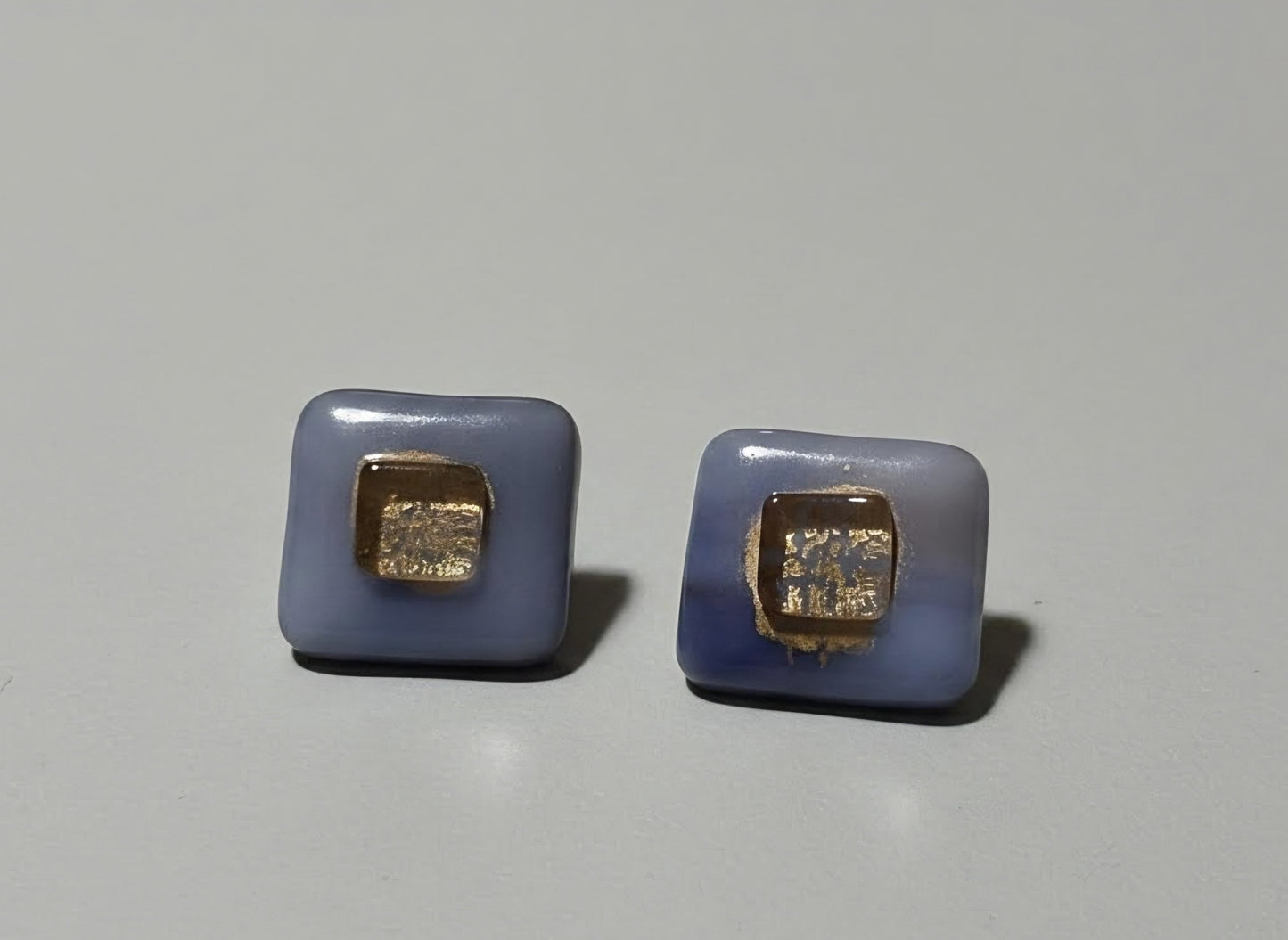 "Midnight sky" fused glass earrings